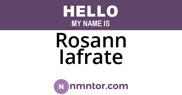 Rosann Iafrate