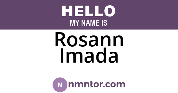 Rosann Imada