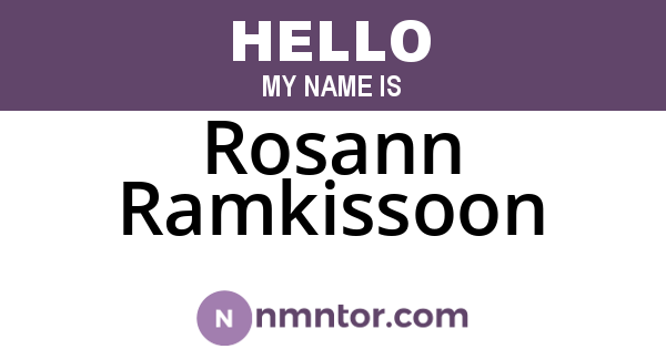 Rosann Ramkissoon