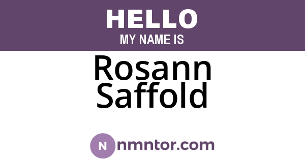 Rosann Saffold