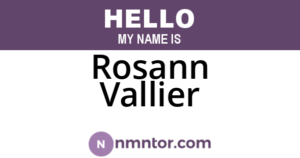 Rosann Vallier