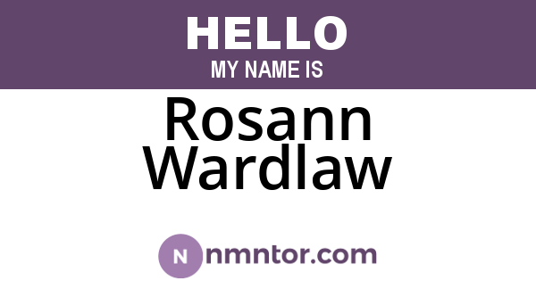 Rosann Wardlaw