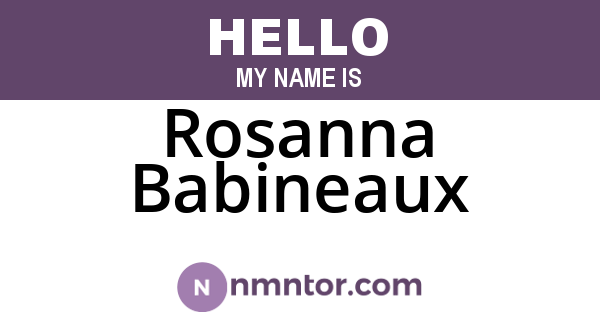 Rosanna Babineaux