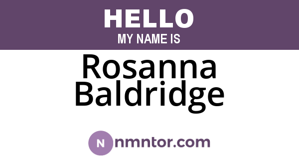 Rosanna Baldridge
