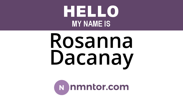 Rosanna Dacanay