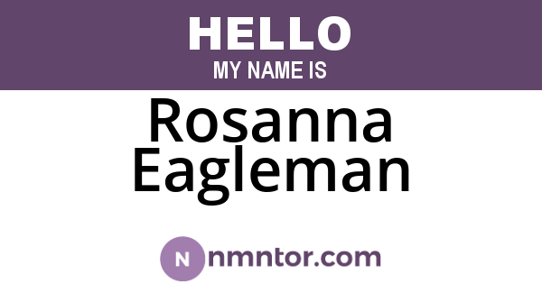 Rosanna Eagleman