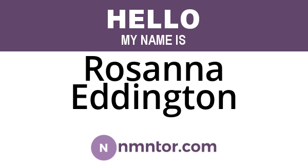 Rosanna Eddington
