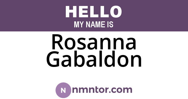 Rosanna Gabaldon