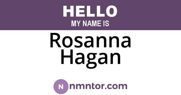 Rosanna Hagan