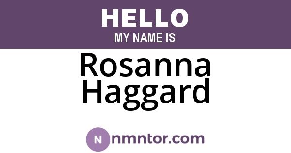 Rosanna Haggard