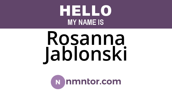 Rosanna Jablonski