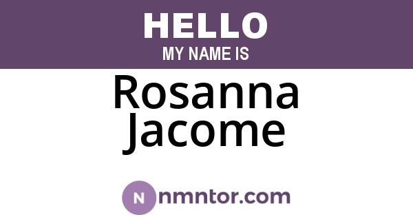 Rosanna Jacome