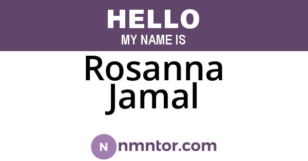 Rosanna Jamal