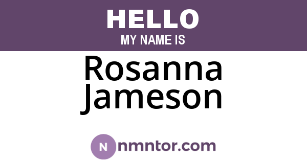 Rosanna Jameson