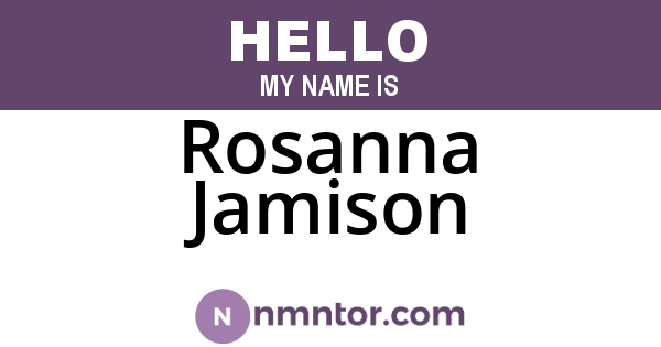 Rosanna Jamison
