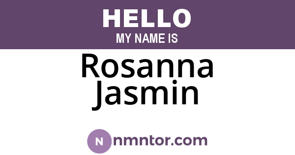 Rosanna Jasmin