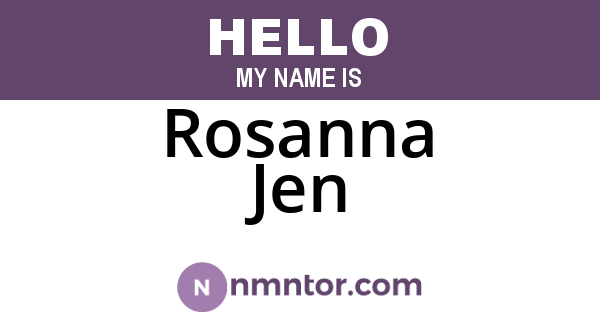 Rosanna Jen