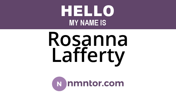 Rosanna Lafferty