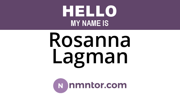Rosanna Lagman