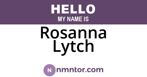 Rosanna Lytch