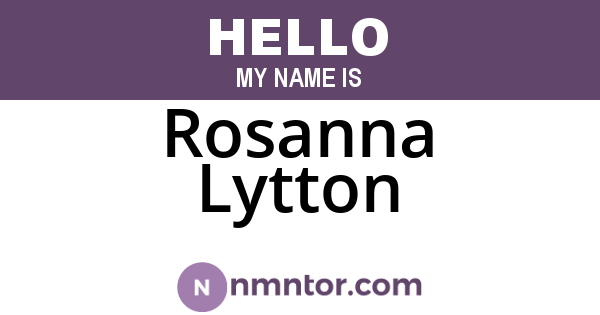 Rosanna Lytton