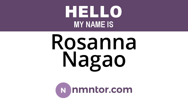 Rosanna Nagao