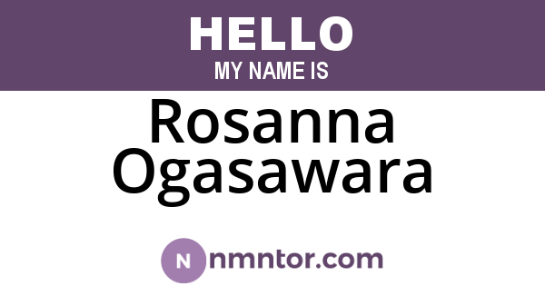 Rosanna Ogasawara