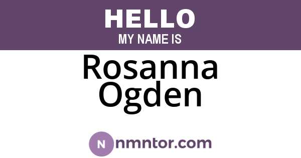 Rosanna Ogden