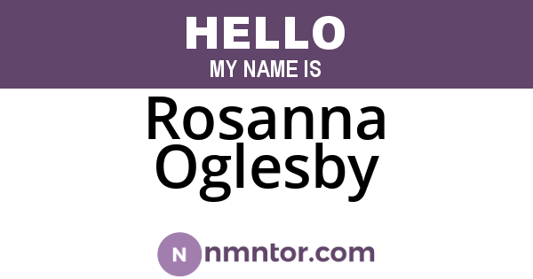 Rosanna Oglesby