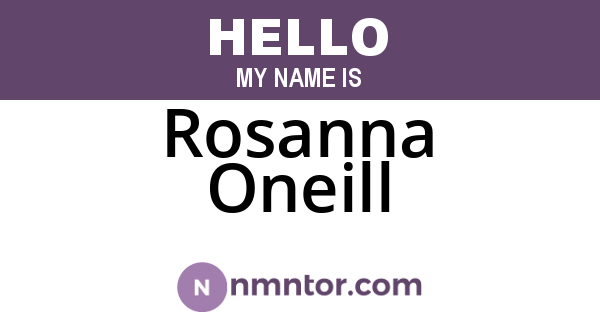 Rosanna Oneill