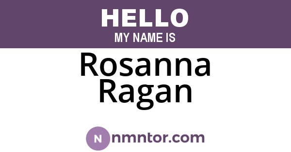 Rosanna Ragan