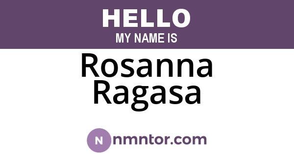 Rosanna Ragasa