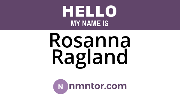 Rosanna Ragland
