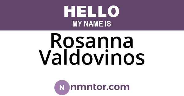 Rosanna Valdovinos