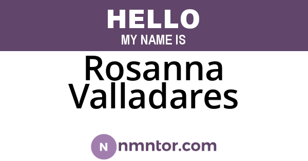 Rosanna Valladares