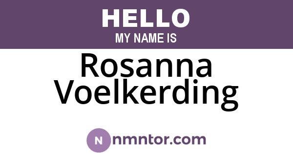 Rosanna Voelkerding
