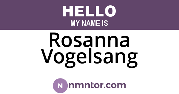 Rosanna Vogelsang
