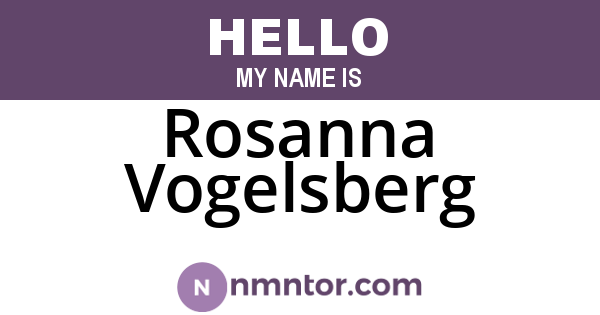 Rosanna Vogelsberg