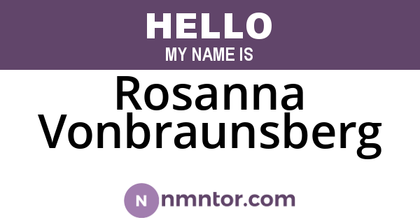 Rosanna Vonbraunsberg