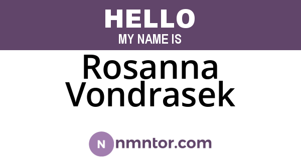 Rosanna Vondrasek