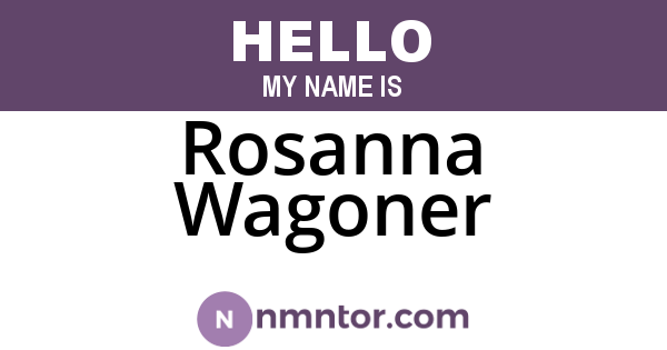 Rosanna Wagoner