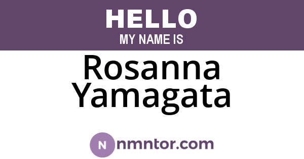 Rosanna Yamagata
