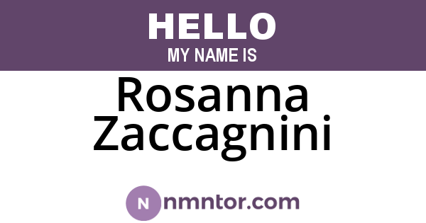 Rosanna Zaccagnini