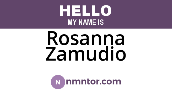 Rosanna Zamudio