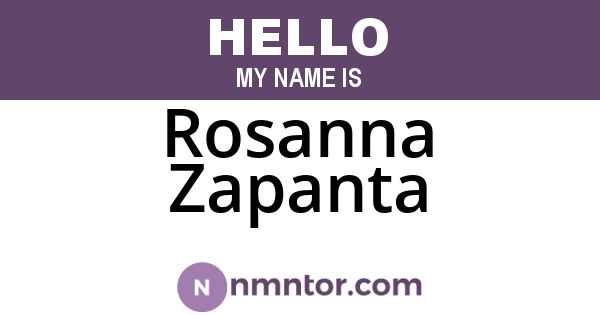 Rosanna Zapanta