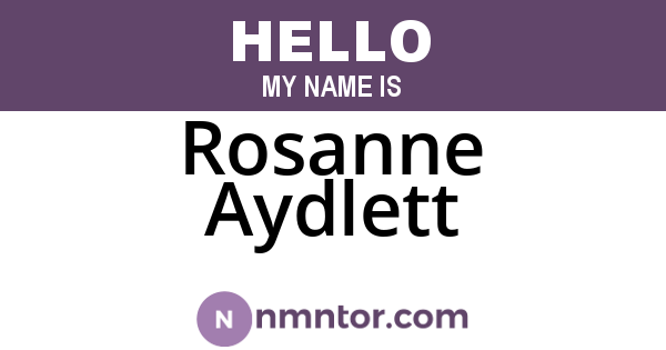 Rosanne Aydlett