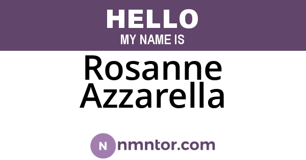 Rosanne Azzarella