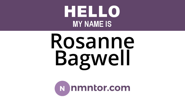 Rosanne Bagwell