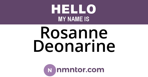 Rosanne Deonarine