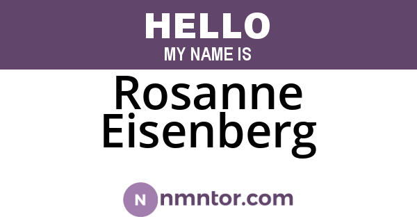 Rosanne Eisenberg